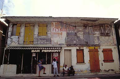 Le bar du village du Lorrain à l'est de la Martinique