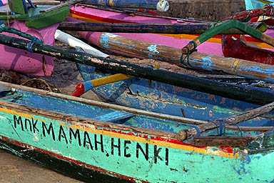 pirogues à balancier de Bali