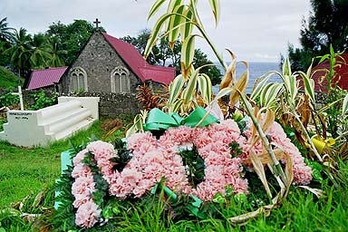 une tombe du cimetière de Grand bay en Dominique